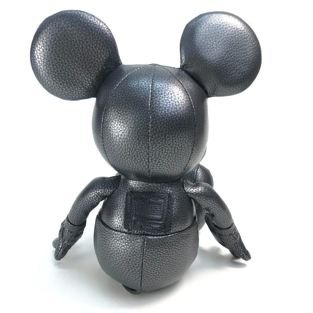 COACH F59151 75周年記念 ミッキーマウス ドールS Disney×COACH ぬいぐるみ レザー ユニセックス ブラックシルバー(メタリック)