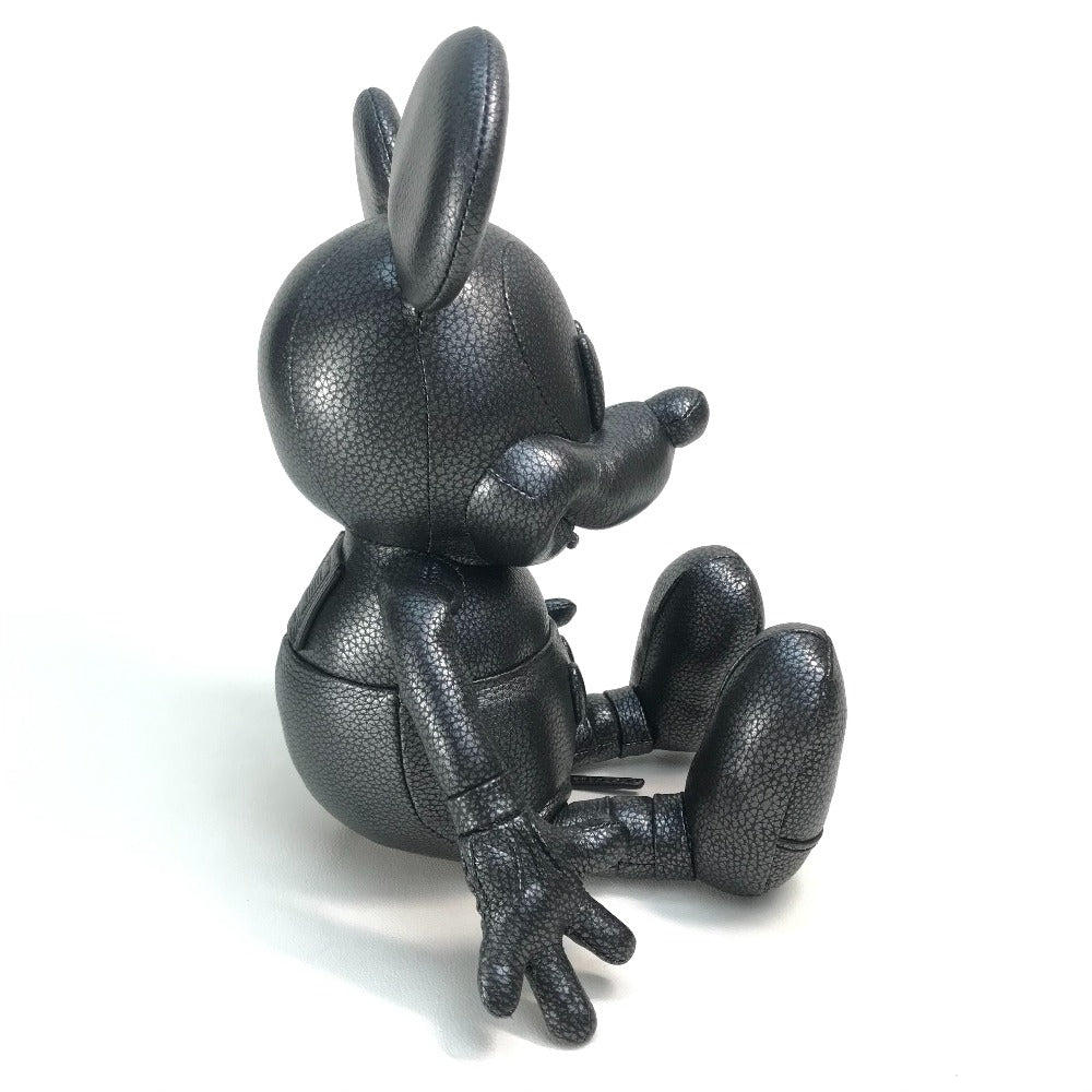 COACH F59151 75周年記念 ミッキーマウス ドールS Disney×COACH ぬいぐるみ レザー ユニセックス ブラックシルバー(メタリック)