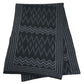 LOUIS VUITTON 401910 Chevron Stripe All-Over Logo Scarf Wool Men's Black/Gray