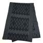 LOUIS VUITTON 401910 Chevron Stripe All-Over Logo Scarf Wool Men's Black/Gray