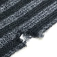 LOUIS VUITTON 401910 Chevron Stripe All-Over Logo Scarf Wool Men's Black/Gray