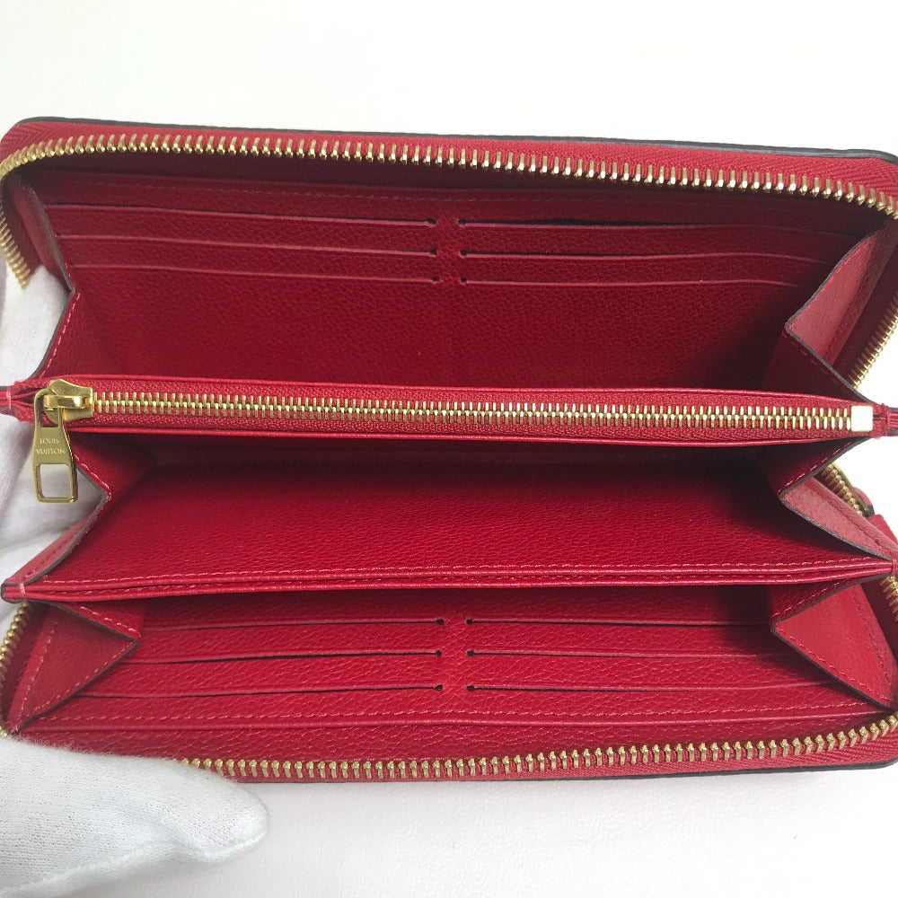 LOUIS VUITTON M68571 Monogram Empreinte Zippy Wallet, Monogram Empreinte Leather, Women's, Cherry Berry Red