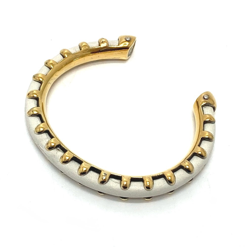 HERMES Horseshoe Vintage Bracelet/Bangle in Metal, White, for Women