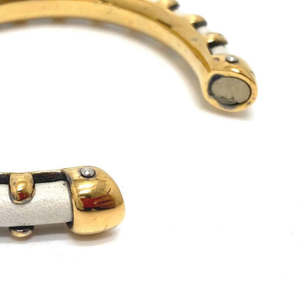 HERMES Horseshoe Vintage Bracelet/Bangle in Metal, White, for Women