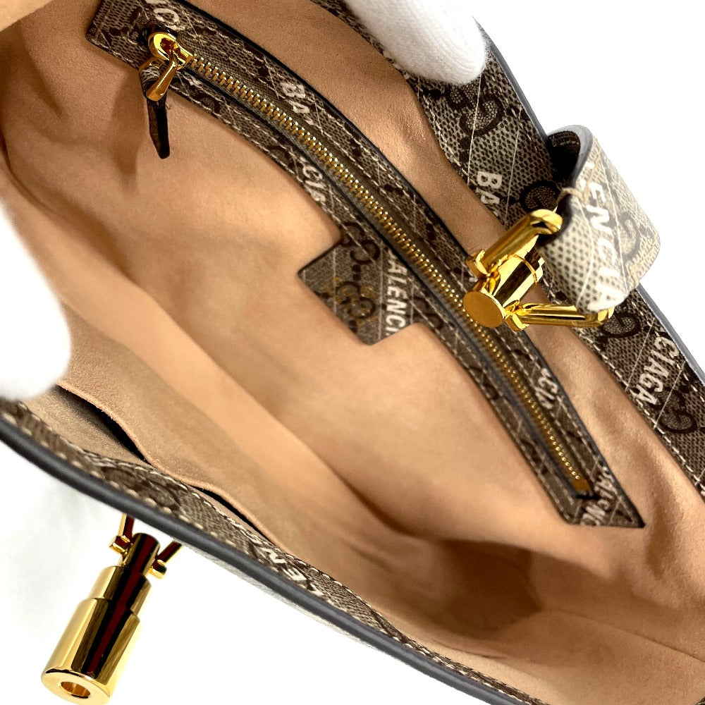 GUCCI 636706 Balenciaga The Hacker Project Jackie 1961 2-Way Handbag in GG Supreme Canvas, Beige