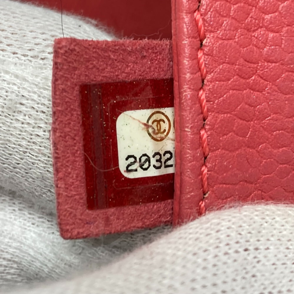 CHANEL A67921 CC Coco Mark Matelasse Chain Tote Bag in Caviar Leather, Pink