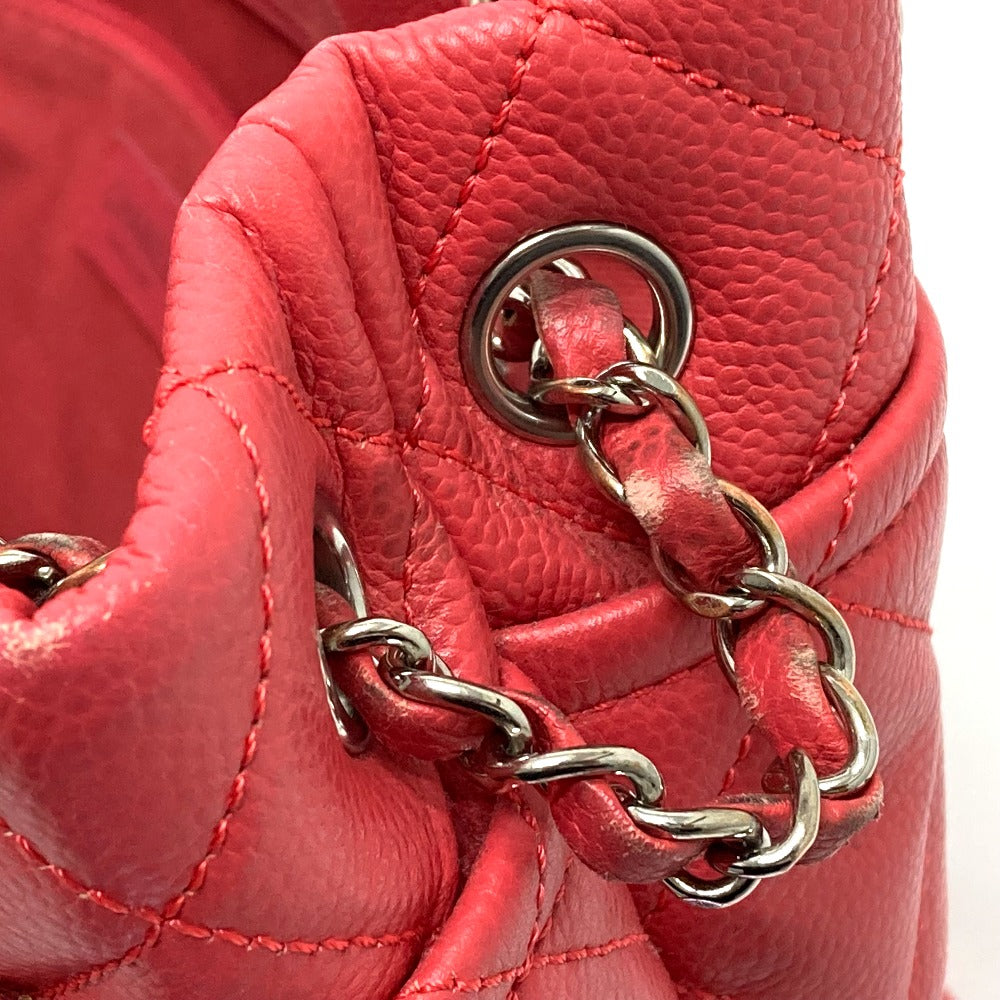 CHANEL A67921 CC Coco Mark Matelasse Chain Tote Bag in Caviar Leather, Pink