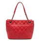 CHANEL A67921 CC Coco Mark Matelasse Chain Tote Bag in Caviar Leather, Pink