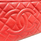 CHANEL A67921 CC Coco Mark Matelasse Chain Tote Bag in Caviar Leather, Pink