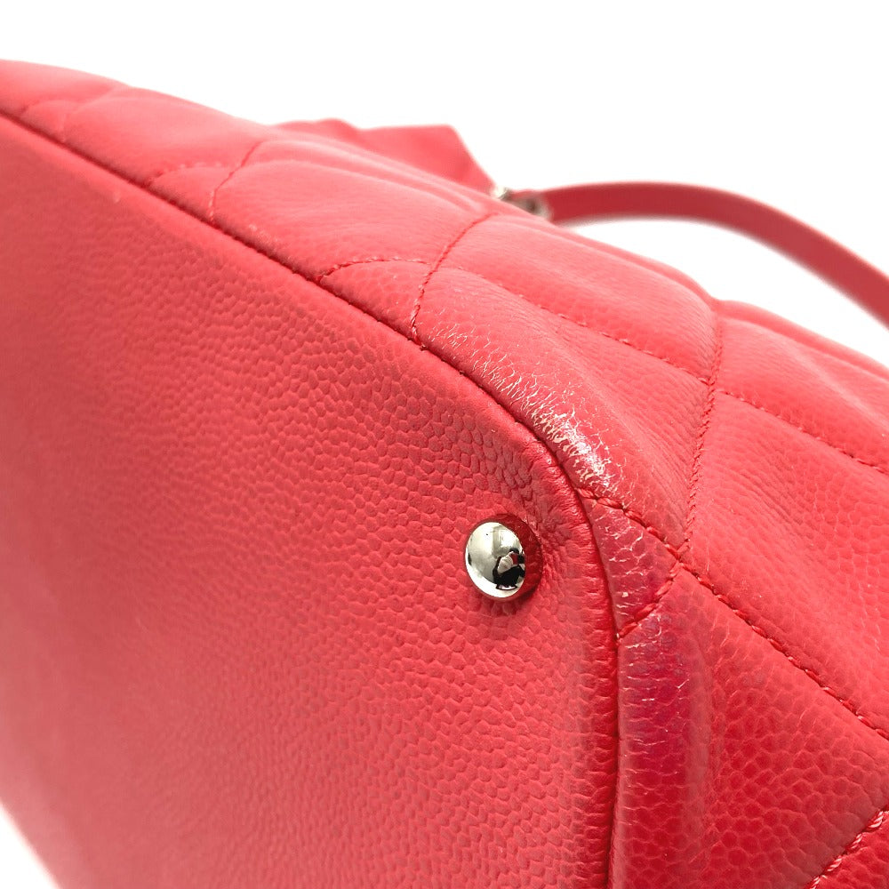 CHANEL A67921 CC Coco Mark Matelasse Chain Tote Bag in Caviar Leather, Pink