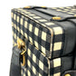 Gianni Versace メデューサ ギンガムチェック ヴィンテージ カバン ショルダーバッグ バニティバッグ レザー/キャンバス レディース ブラック×ホワイト