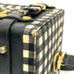 Gianni Versace メデューサ ギンガムチェック ヴィンテージ カバン ショルダーバッグ バニティバッグ レザー/キャンバス レディース ブラック×ホワイト