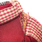 CHANEL CC Coco Mark Matelasse Gingham Check Tote Bag, Canvas Shoulder Bag, Women's, Red and White