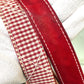 CHANEL CC Coco Mark Matelasse Gingham Check Tote Bag, Canvas Shoulder Bag, Women's, Red and White