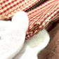 CHANEL CC Coco Mark Matelasse Gingham Check Tote Bag, Canvas Shoulder Bag, Women's, Red and White