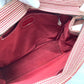 CHANEL CC Coco Mark Matelasse Gingham Check Tote Bag, Canvas Shoulder Bag, Women's, Red and White