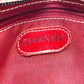 CHANEL CC Coco Mark Matelasse Gingham Check Tote Bag, Canvas Shoulder Bag, Women's, Red and White