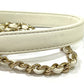CHANEL CC Coco Mark Flap Pochette Bag Chain Shoulder Bag Leather Women's White x Red