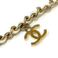 CHANEL CC Coco Mark Flap Pochette Bag Chain Shoulder Bag Leather Women's White x Red