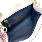 CHANEL CC Coco Mark Flap Pochette Bag Chain Shoulder Bag Leather Women's White x Red