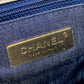 CHANEL CC Coco Mark Flap Pochette Bag Chain Shoulder Bag Leather Women's White x Red