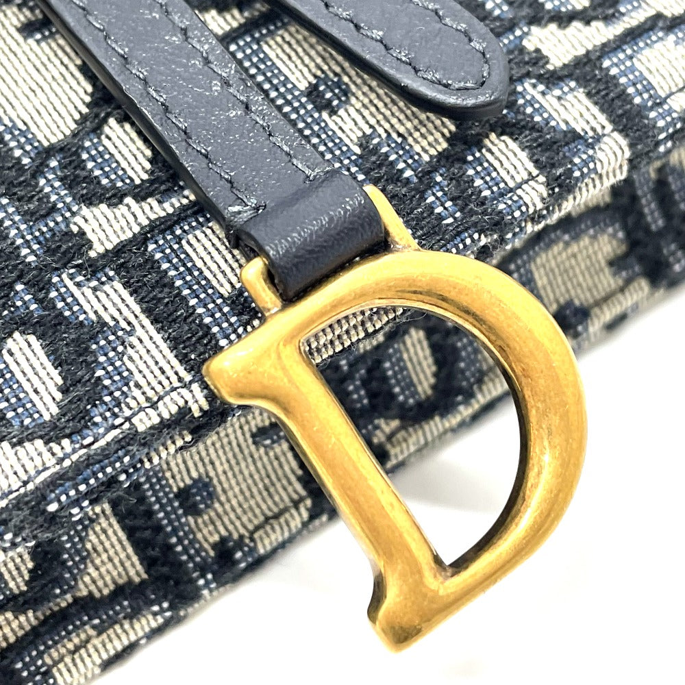 Dior S5619CTZQ_M928 Oblique Trotter Saddle Belt Pouch, Waist Pouch, Body Bag, Waist Bag, Leather/Canvas, Men's, Navy