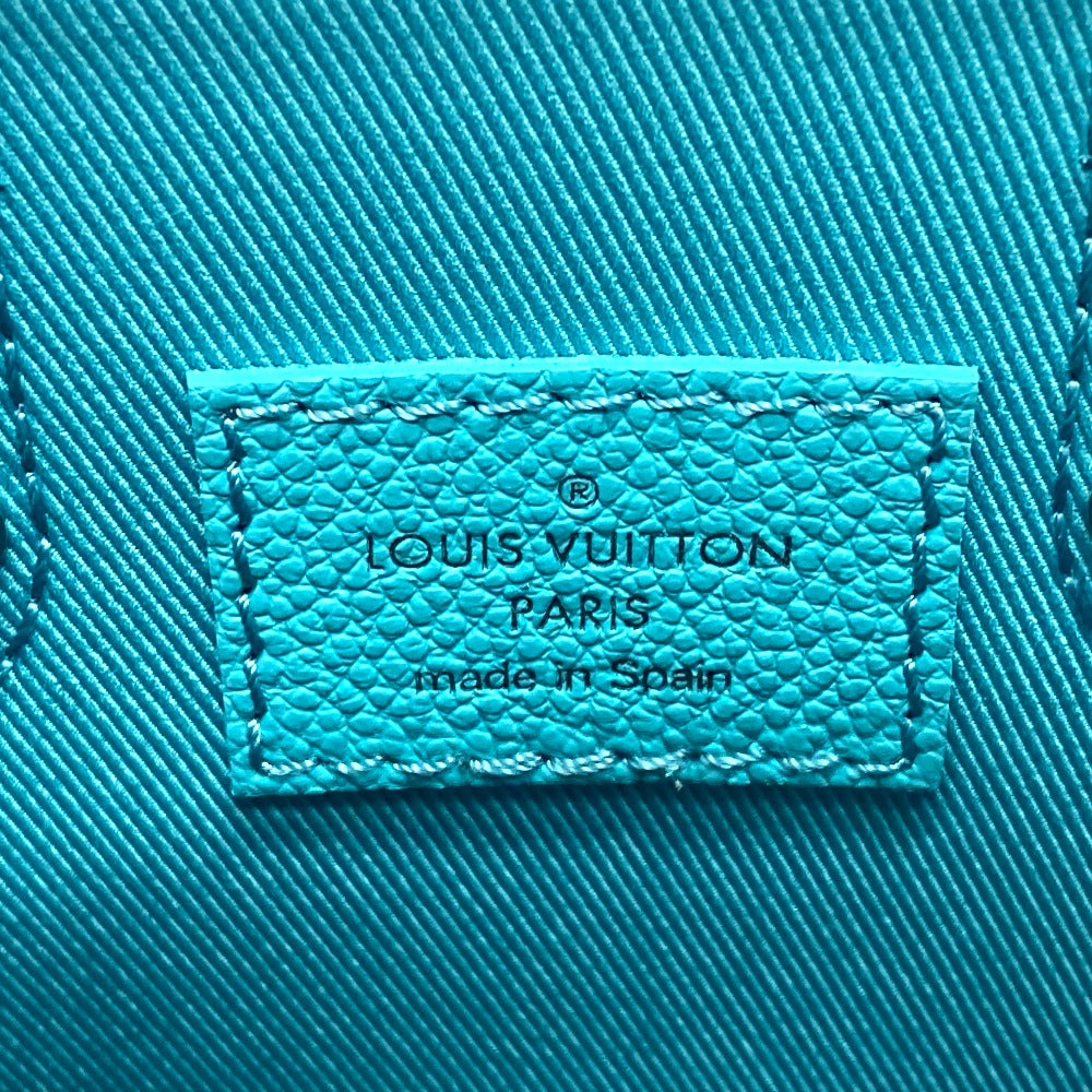 LOUIS VUITTON N60495 Damier Checkerboard Sac Plat XS Bag, 2-Way Handbag/Vertical Shoulder Bag, Leather, Women's, Turquoise Blue