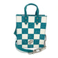 LOUIS VUITTON N60495 Damier Checkerboard Sac Plat XS Bag, 2-Way Handbag/Vertical Shoulder Bag, Leather, Women's, Turquoise Blue