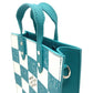 LOUIS VUITTON N60495 Damier Checkerboard Sac Plat XS Bag, 2-Way Handbag/Vertical Shoulder Bag, Leather, Women's, Turquoise Blue