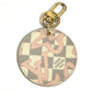 LOUIS VUITTON M61943 Damier Azur Porte-Cleta Isienne Tahiti Charm Keychain Damier Azur Canvas Women's White/Pink