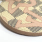LOUIS VUITTON M61943 Damier Azur Porte-Cleta Isienne Tahiti Charm Keychain Damier Azur Canvas Women's White/Pink