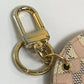 LOUIS VUITTON M61943 Damier Azur Porte-Cleta Isienne Tahiti Charm Keychain Damier Azur Canvas Women's White/Pink