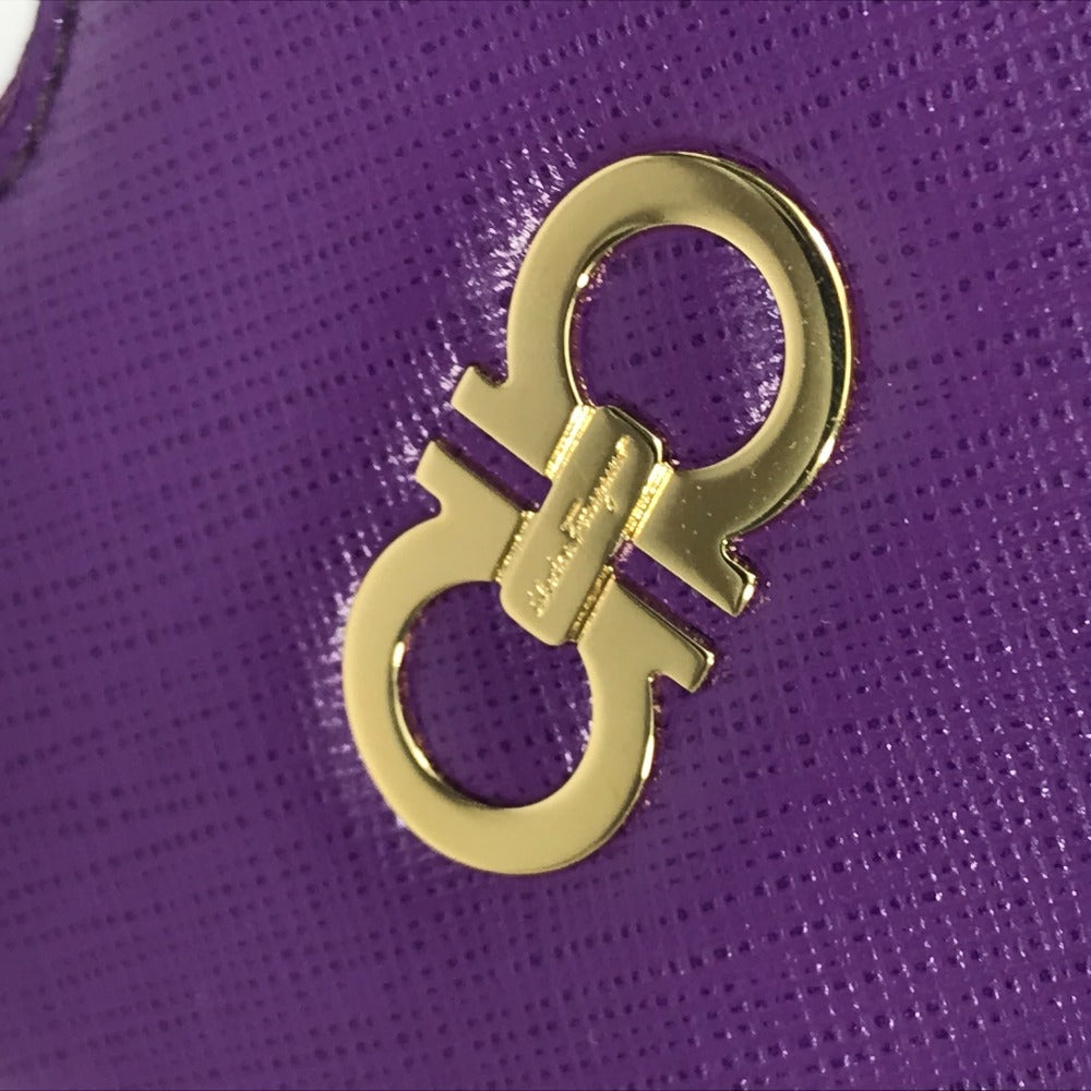 Salvatore Ferragamo AU-22 Gancini Heart Coin Purse, Leather, Women's, Purple