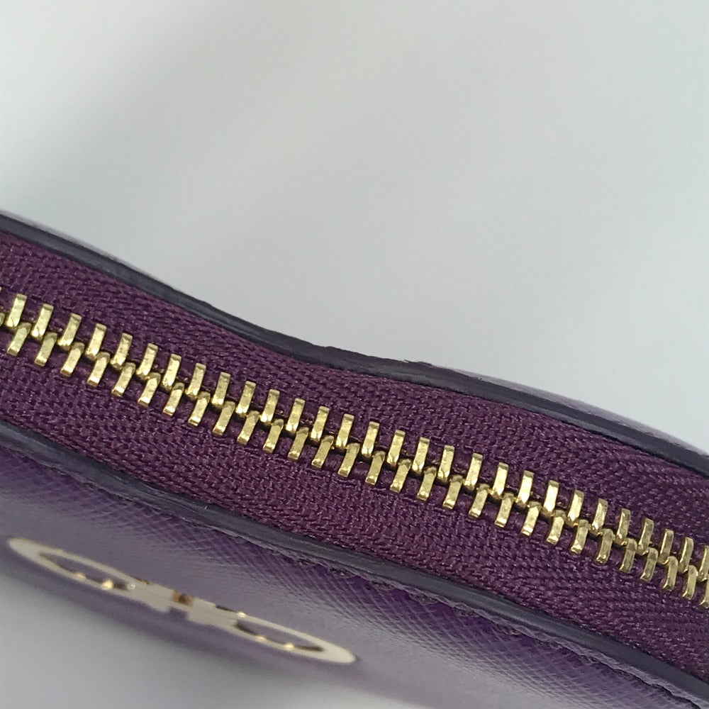 Salvatore Ferragamo AU-22 Gancini Heart Coin Purse, Leather, Women's, Purple