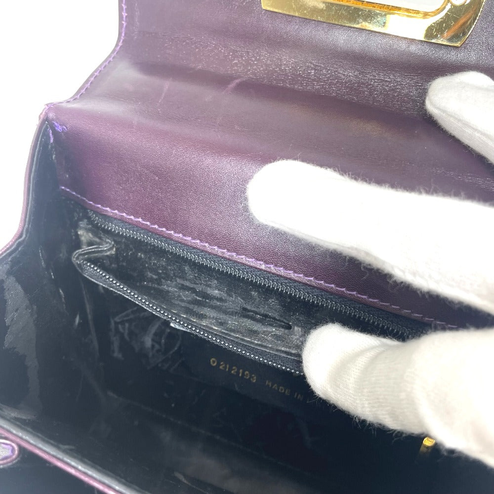 Salvatore Ferragamo Vara Gancini 2-Way Shoulder/Handbag Leather Women's Purple