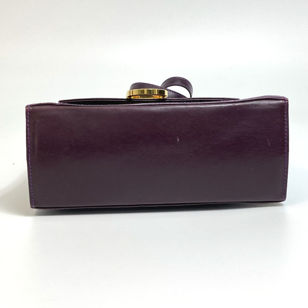 Salvatore Ferragamo Vara Gancini 2-Way Shoulder/Handbag Leather Women's Purple