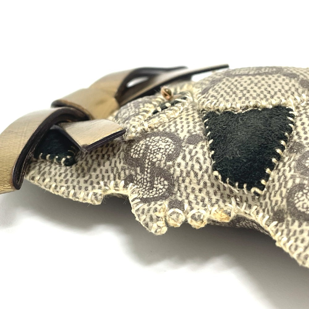 GUCCI Dog German Shepherd Guccyoli Bag Accessory Keychain/Charm, Women's, Beige, GG Supreme Canvas