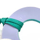 HERMES Issum Pigment GM Wood Pendant Necklace, Lacquer, Women's, Curacao/Palm/Blue, Green and Purple