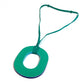 HERMES Issum Pigment GM Wood Pendant Necklace, Lacquer, Women's, Curacao/Palm/Blue, Green and Purple
