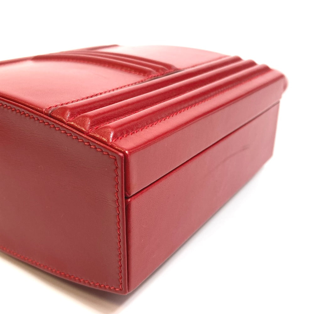HERMES Cadena Kelly Handbag in Box Calf Leather, Women's, Rouge vif Red