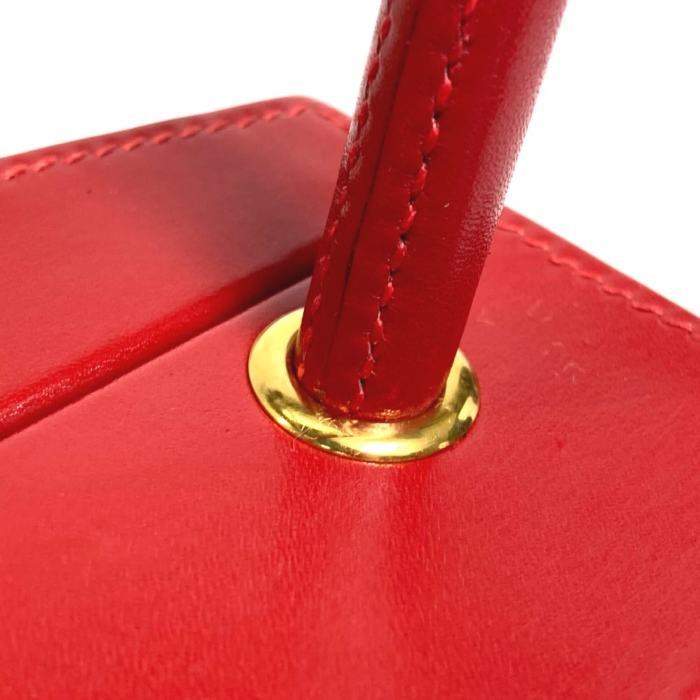 HERMES Cadena Kelly Handbag in Box Calf Leather, Women's, Rouge vif Red
