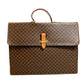 CELINE Macadam Vintage Handbag, Document Bag, Business Bag, PVC/Leather, Unisex, Brown