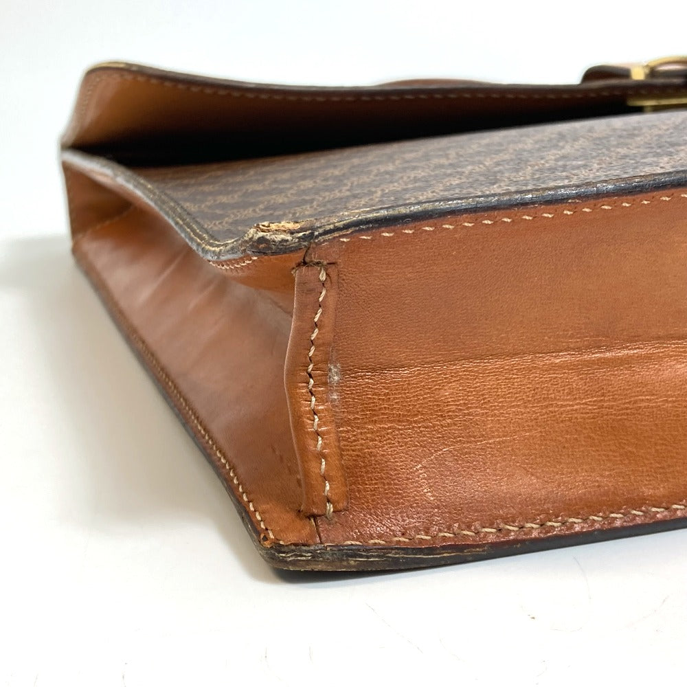 CELINE Macadam Vintage Handbag, Document Bag, Business Bag, PVC/Leather, Unisex, Brown