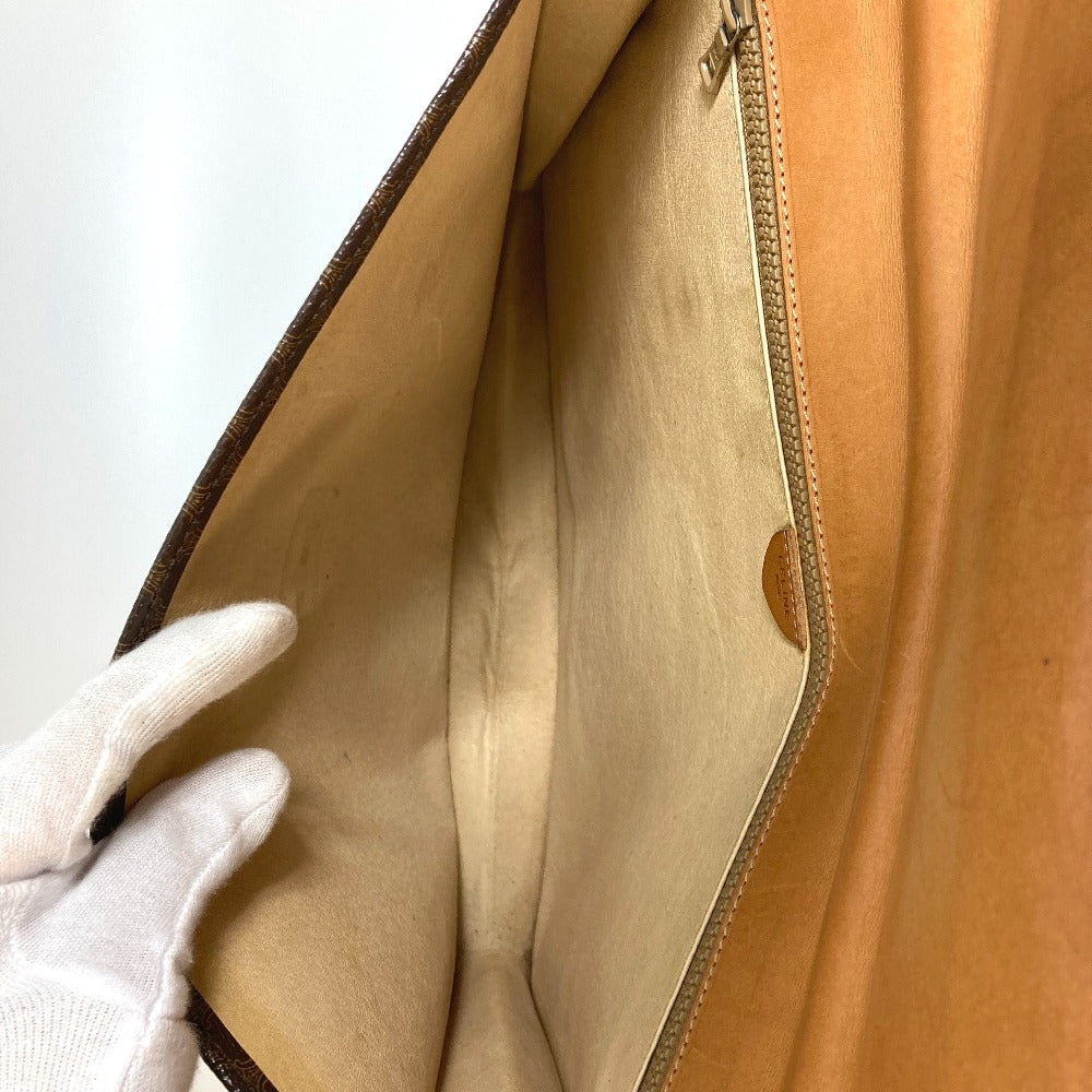 CELINE Macadam Vintage Handbag, Document Bag, Business Bag, PVC/Leather, Unisex, Brown