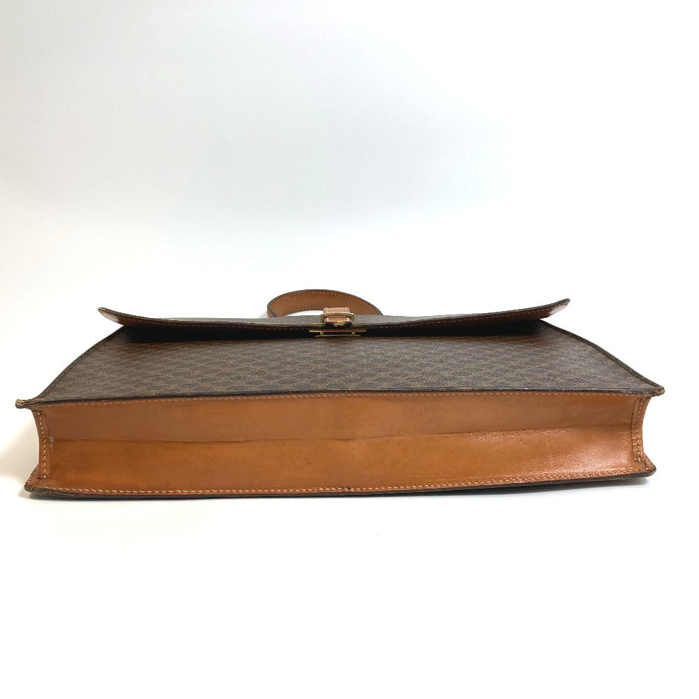 CELINE Macadam Vintage Handbag, Document Bag, Business Bag, PVC/Leather, Unisex, Brown