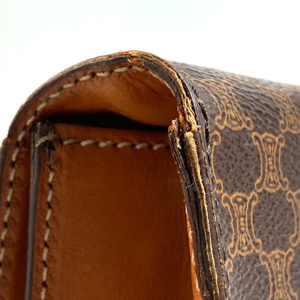 CELINE Macadam Vintage Handbag, Document Bag, Business Bag, PVC/Leather, Unisex, Brown