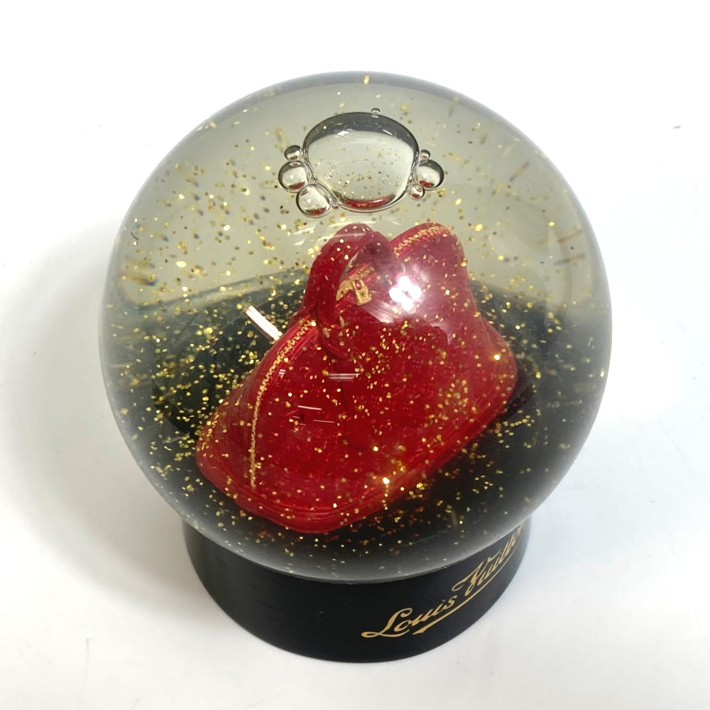 LOUIS VUITTON Novelty Monogram Alma Snow Globe, In-area Figurine, Glass Snow Globe, Unisex, Red