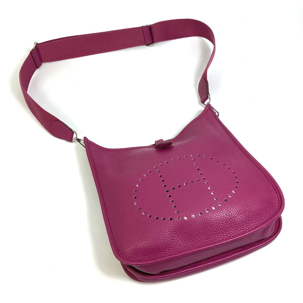 HERMES Evelyne 3 PM Trois Bag, Crossbody Shoulder Bag, Taurillon, Women's, Tosca (Approximately 800ml), Purple