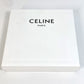 CELINE 10C873DME Logo Bifold Wallet, Unisex, Black Leather