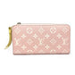 LOUIS VUITTON M81279 Monogram Empreinte Zippy Wallet, Round Zipper Long Wallet, Monogram Empreinte Leather, Women's, Pink x Beige x Yellow